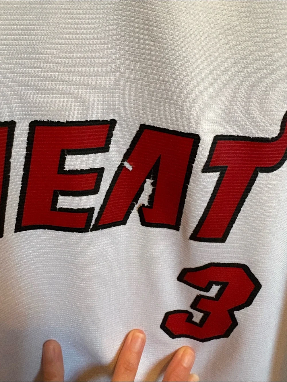 Fanatics White Red Gold Miami Heat #3 Kids Jersey